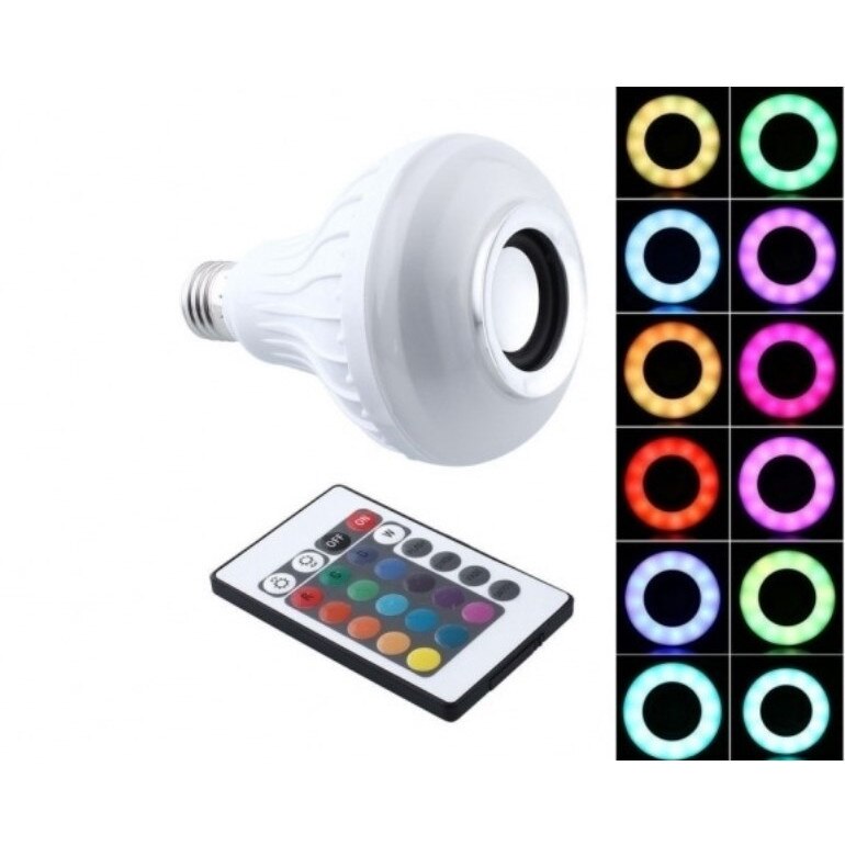 Bec Smart LED cu boxă integrată și control Bluetooth