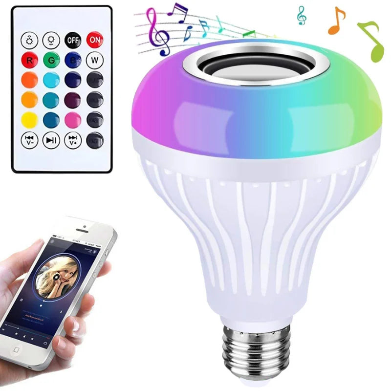 Bec Smart LED cu boxă integrată și control Bluetooth