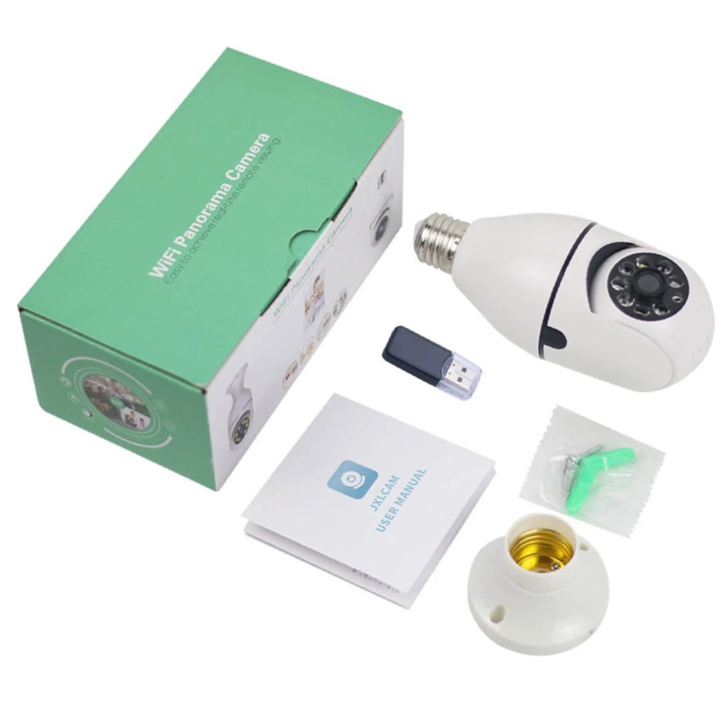 Cameră de Supraveghere WiFi E27 cu Filet Bec